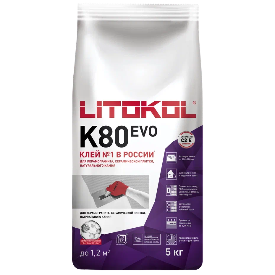 Купить LitoFlex K80-клеевая смесь 5kg Al.bag в Санкт-Петербурге #3