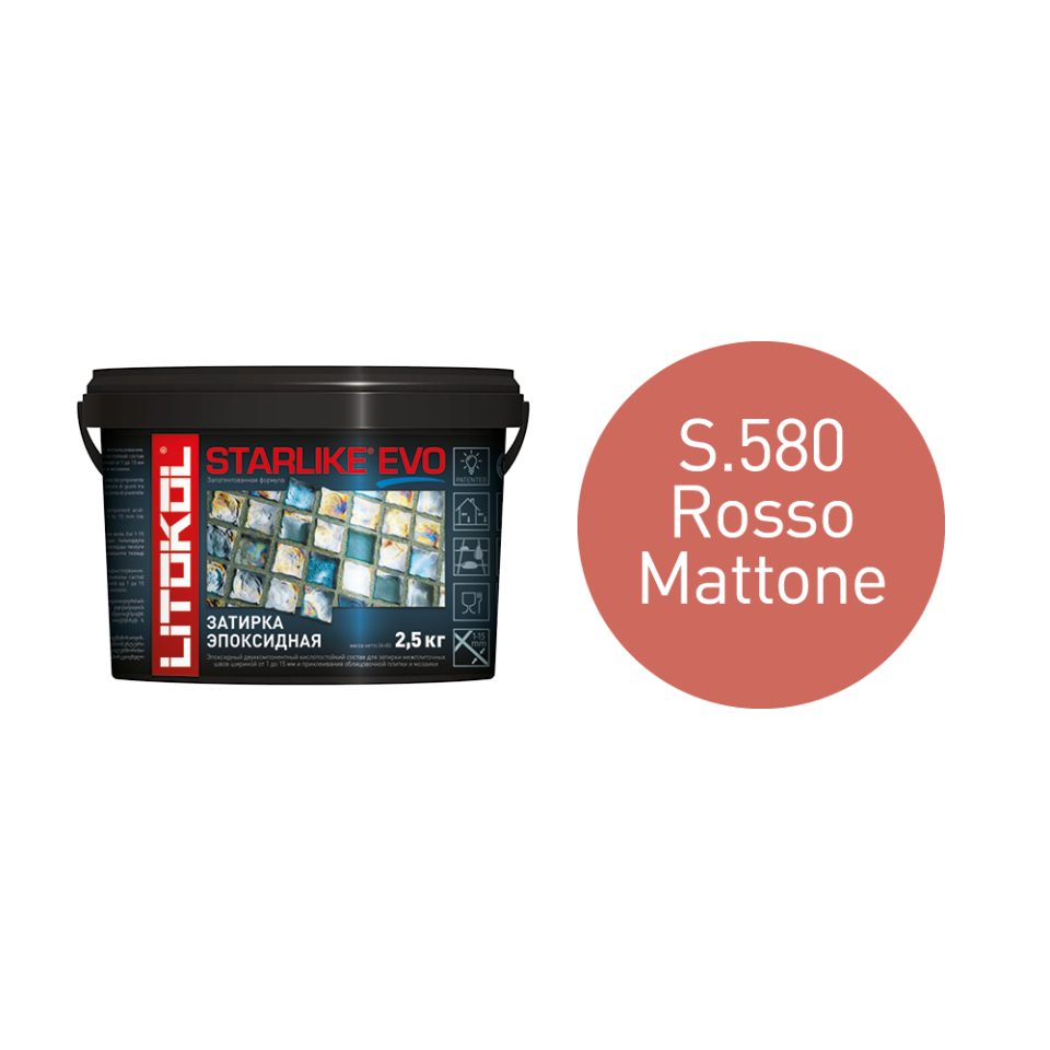 Купить STARLIKE EVO S.580 ROSSO MATTONE затир.смесь (2,5kg bucket) в Санкт-Петербурге