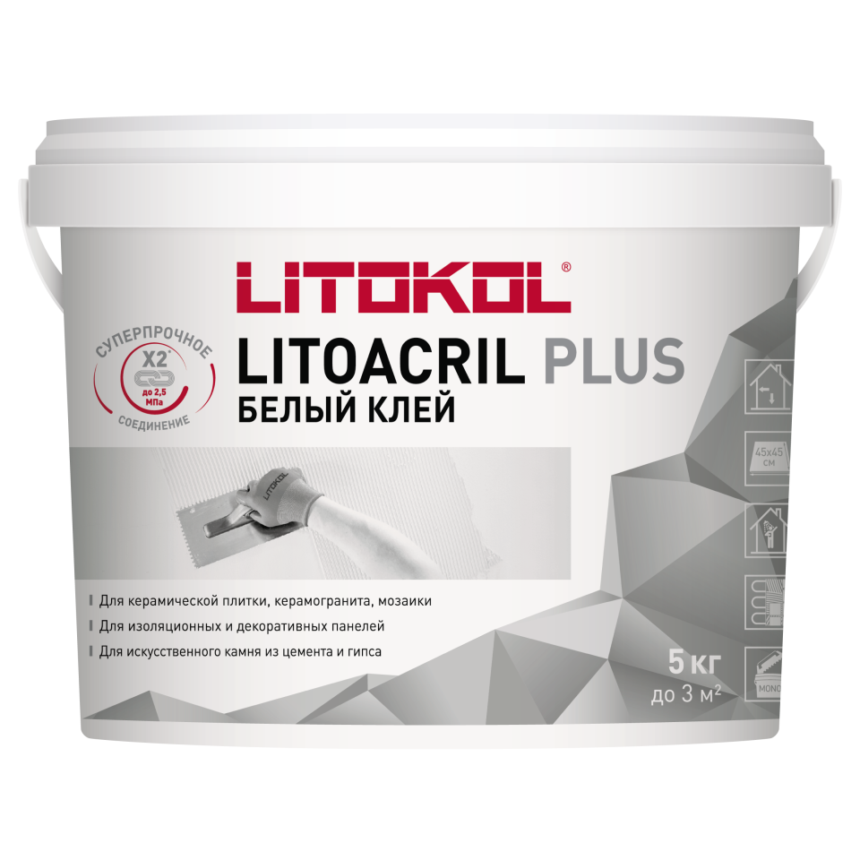 Купить LITOACRIL PLUS - пастообразный клей 5kg bucket в Санкт-Петербурге