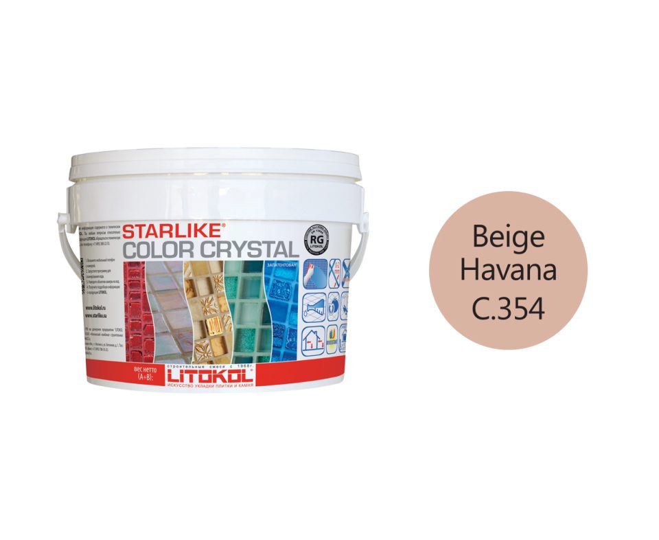 Купить LITOCHROM Starlike C.354 СOLORCRYSTAL BeigeHavana 2,5kg bucket в Санкт-Петербурге
