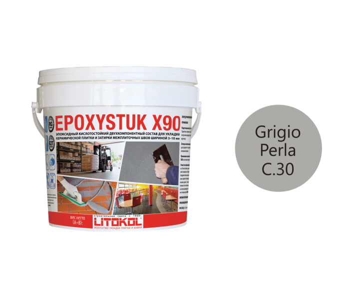 Купить EPOXYSTUK X90 C.30 GRIGIO PERLA 10kg bucket в Москве-1
