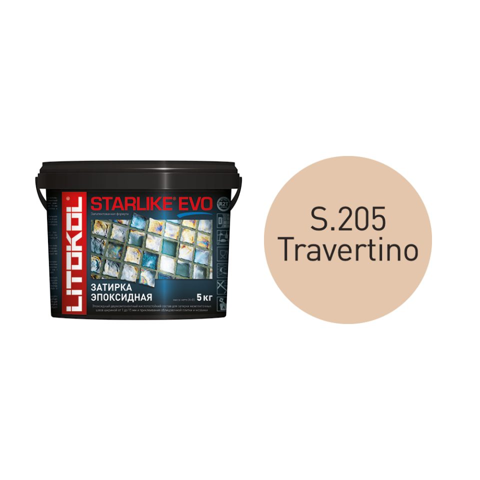 Купить STARLIKE EVO S.205 TRAVERTINO затир.смесь (5kg bucket) в Санкт-Петербурге #2