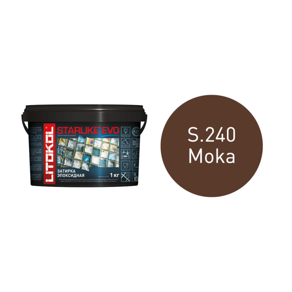 Купить STARLIKE EVO S.240 MOKA эпоксидный состав 1,0 kg bucket в Новосибирске-1