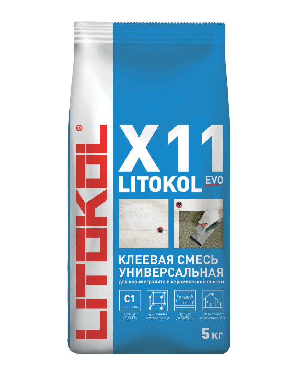 Купить LITOKOL X11 EVO-клеевая смесь 5kg Al.bag в Санкт-Петербурге