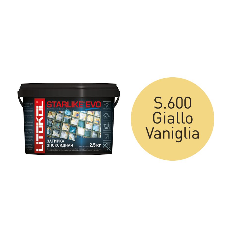 Купить STARLIKE EVO S.600 GIALLO VANIGLIA затир.смесь (2,5kg bucket) в Санкт-Петербурге