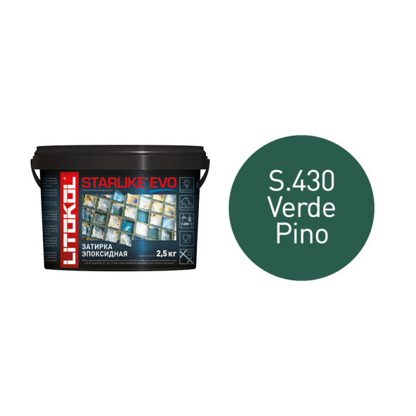 Купить STARLIKE EVO S.430 VERDE PINO затир.смесь (2,5kg bucket) в Белгороде-1