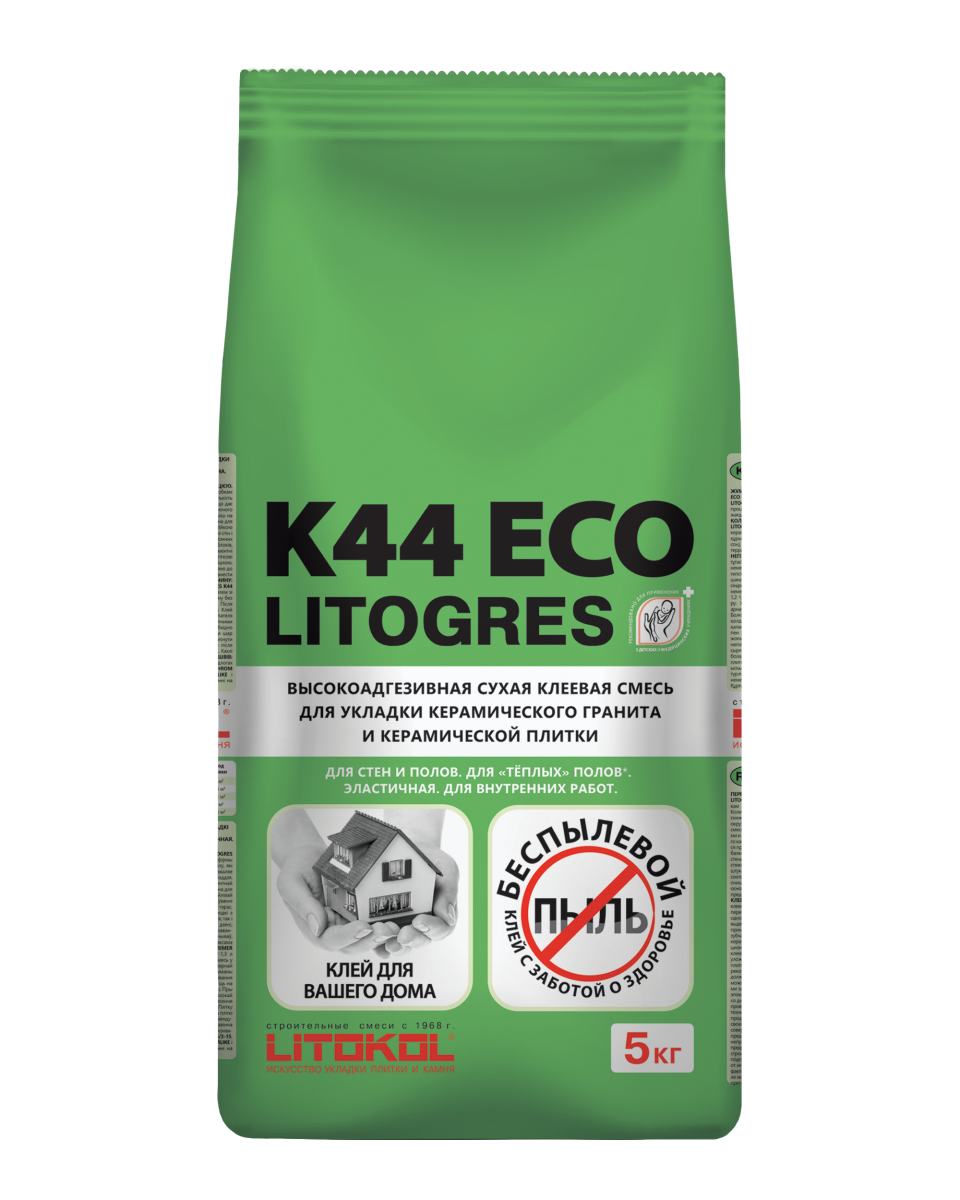Купить Litogres К44 ECO- беспылевая клеевая смесь 5kg Al.bag в Санкт-Петербурге