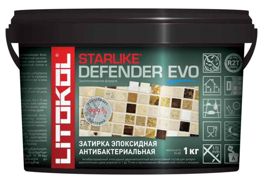 Купить STARLIKE Defender EVO S.410 VERDE SMERALDO эпоксидный состав 1,0 kg bucket в Новосибирске-1