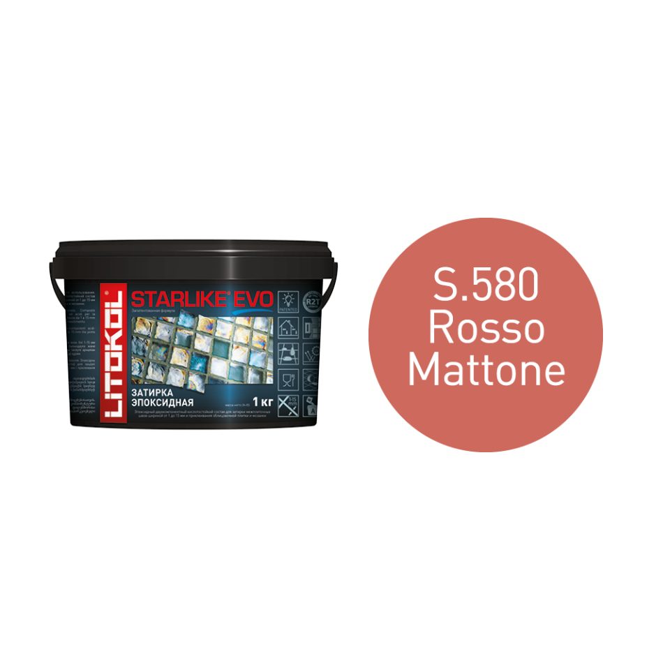 Купить STARLIKE EVO S.580 ROSSO MATTONE затир.смесь (1kg bucket) в Санкт-Петербурге