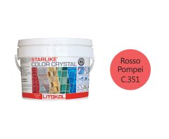 Купить LITOCHROM Starlike C.351 СOLORCRYSTAL RossoPompei 2,5kg bucket в Санкт-Петербурге