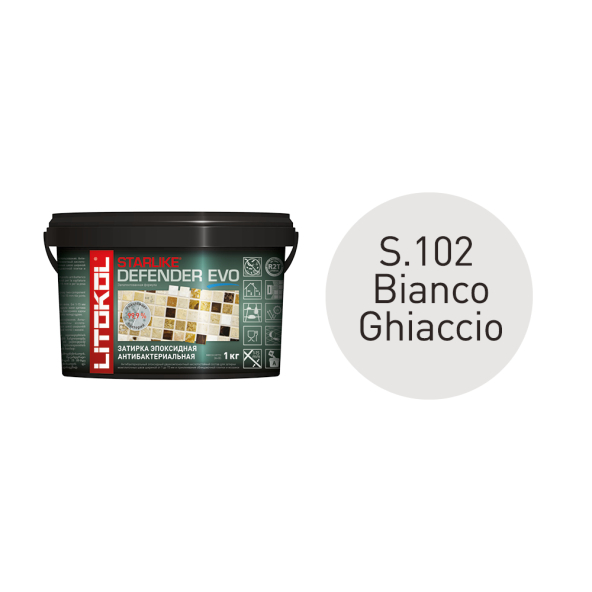 Купить STARLIKE Defender EVO S.102 Bianco Ghiaccio (белый) антибакт.затир.смесь 1kg bucket в Санкт-Петербурге-1