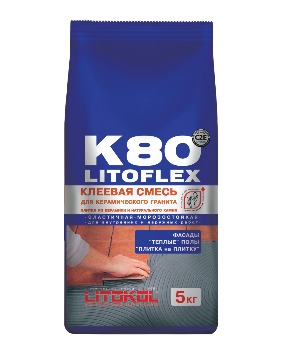 Купить LitoFlex K80-клеевая смесь 5kg Al.bag в Санкт-Петербурге #2