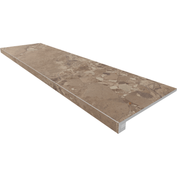 Купить Комплект (Ступень OM03 (33x120x9) непол. (прямоугол. бортик) без насечек + Подступенок (14,5x120x9)) в Санкт-Петербурге