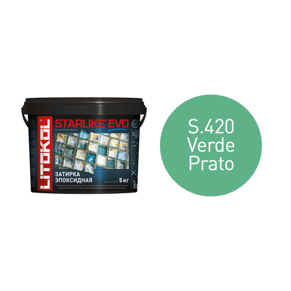 Купить STARLIKE EVO S.420 VERDE PRATO затир.смесь (5kg bucket) в Белгороде-1