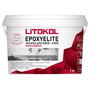 Купить EpoxyElite E.01 ЗЕФИР эпоксидный состав для укладки и затирки мозаики и керамической плитки (1,0 kg bucket) в Белгороде-1