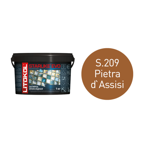 Купить STARLIKE EVO S.209 PIETRA D`ASSISI эпоксидный состав 1,0 kg bucket в Екатеринбурге-1