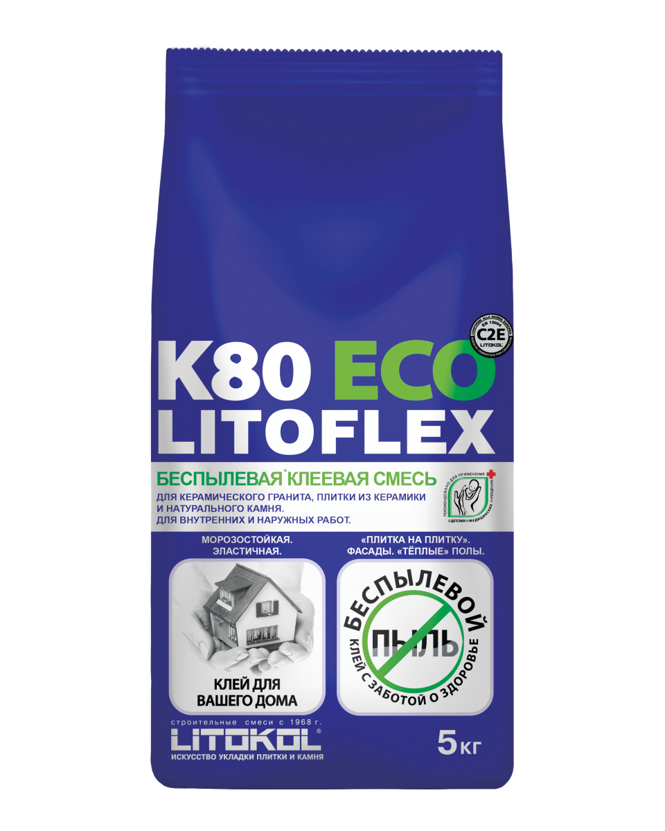 Купить LITOFLEX K80 ECO серый-клеевая смесь 5kg bag в Санкт-Петербурге #2