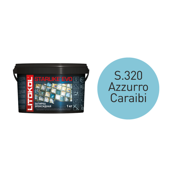 Купить STARLIKE EVO S.320 AZZURRO CARAIBI затир.смесь (1kg bucket) в Белгороде-1