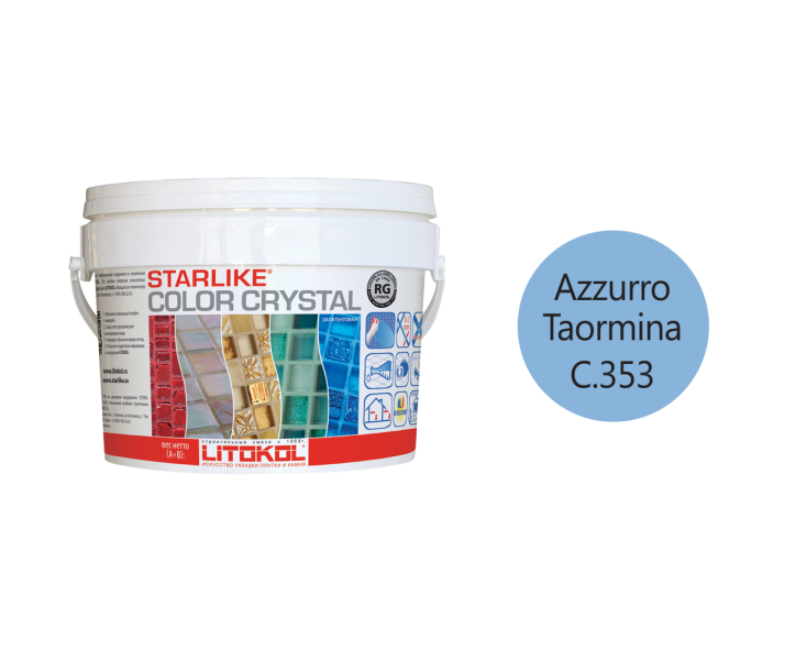 Купить LITOCHROM Starlike C.353 СOLORCRYSTAL AzzurroTaor. 2,5kg bucket в Новосибирске-1