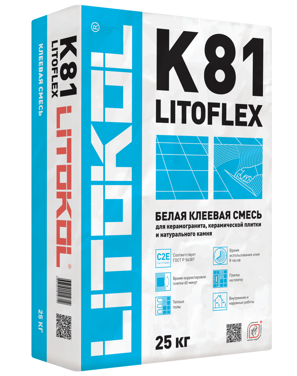 Купить LitoFlex K81 белый-клеевая смесь 25kg bag в Санкт-Петербурге #2