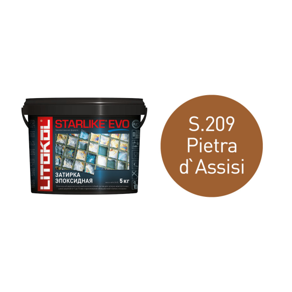 Купить STARLIKE EVO S.209 PIETRA D`ASSISI эпоксидный состав 5kg bucket в Уфе-1