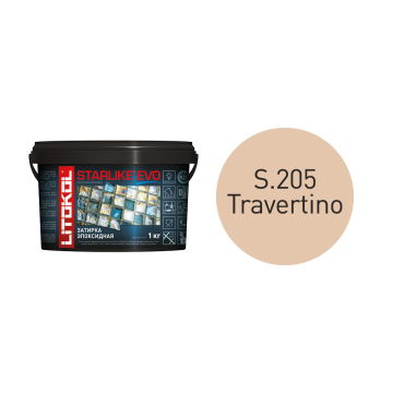 Купить STARLIKE EVO S.205 TRAVERTINO затир.смесь (1kg bucket) в Воронеже-1