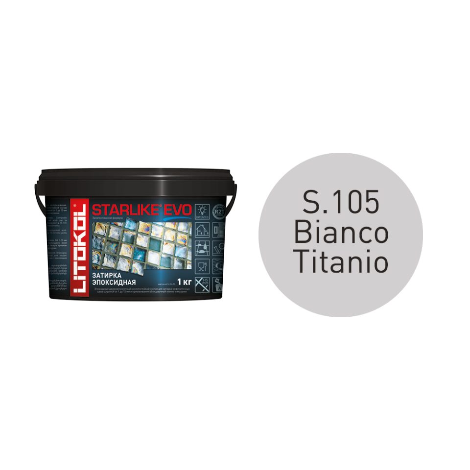 Купить STARLIKE EVO S.105 BIANCO TITANIO затир.смесь (1kg bucket) в Санкт-Петербурге #2